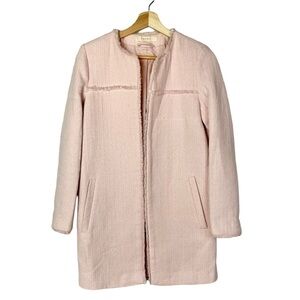Esprit Light Pink Tweed Cocoon Mid Length Jacket 4‎